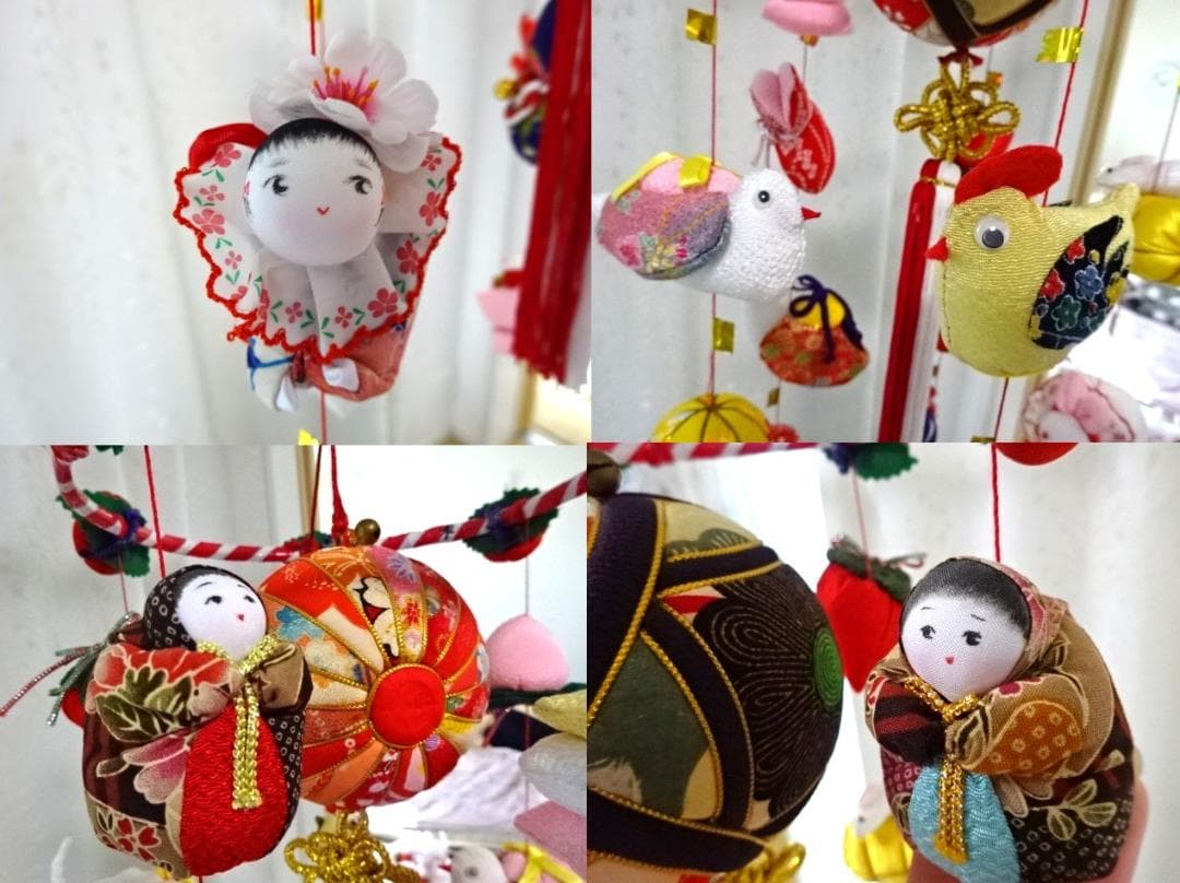 【3】縁起の良い柳川さげもん　木目込み鞠　吊るし雛　ハンドメイド　ひな祭り