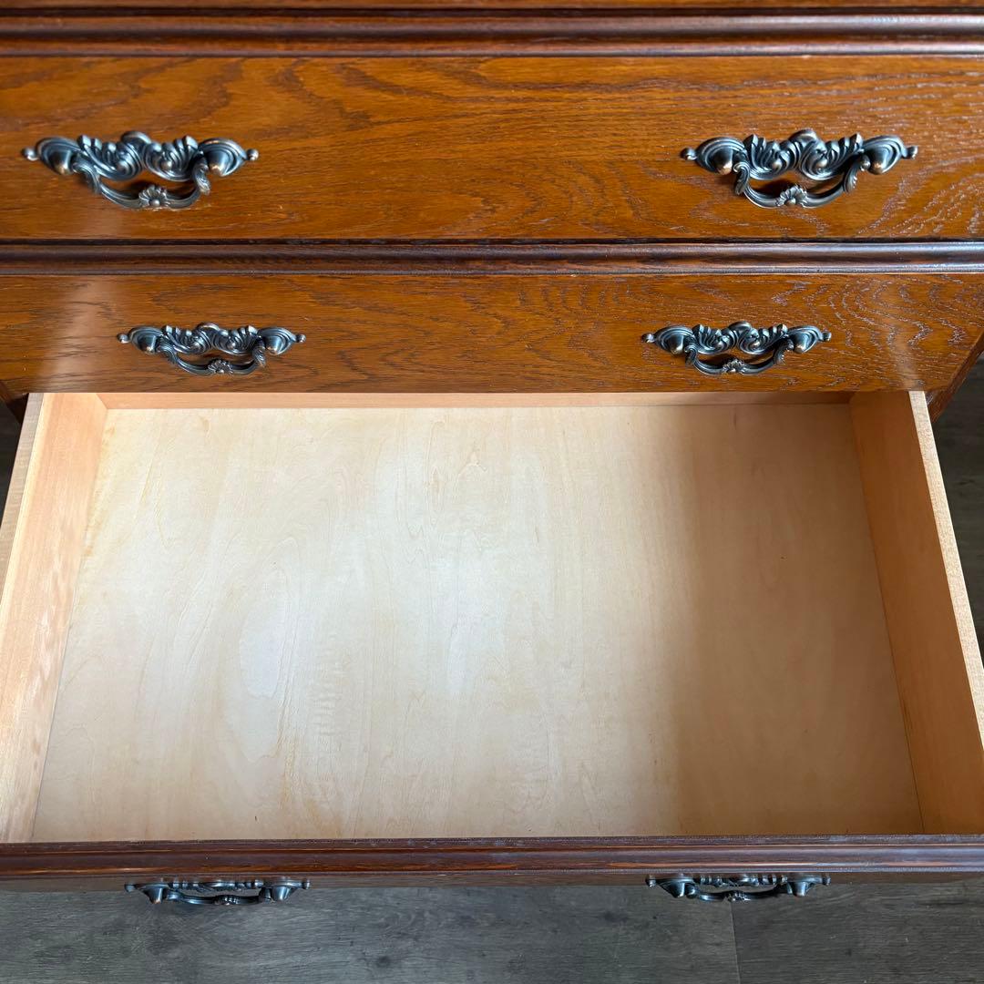 越後民芸家具　5段チェスト　民芸箪笥　クラシカル　②