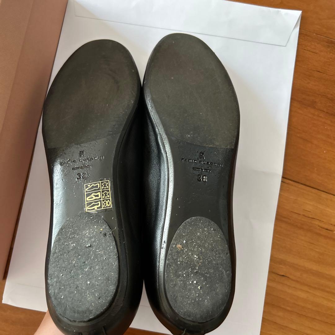 FABIO RUSCONI ブラック バレエシューズ　38
