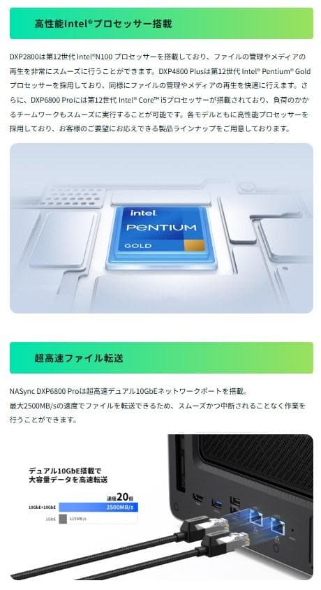 外付けハードディスク・ドライブ UGREEN NASync DXP2800