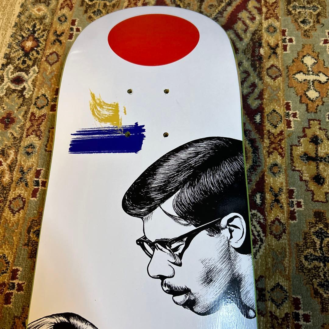 we スケートボードデッキ イラスト付き