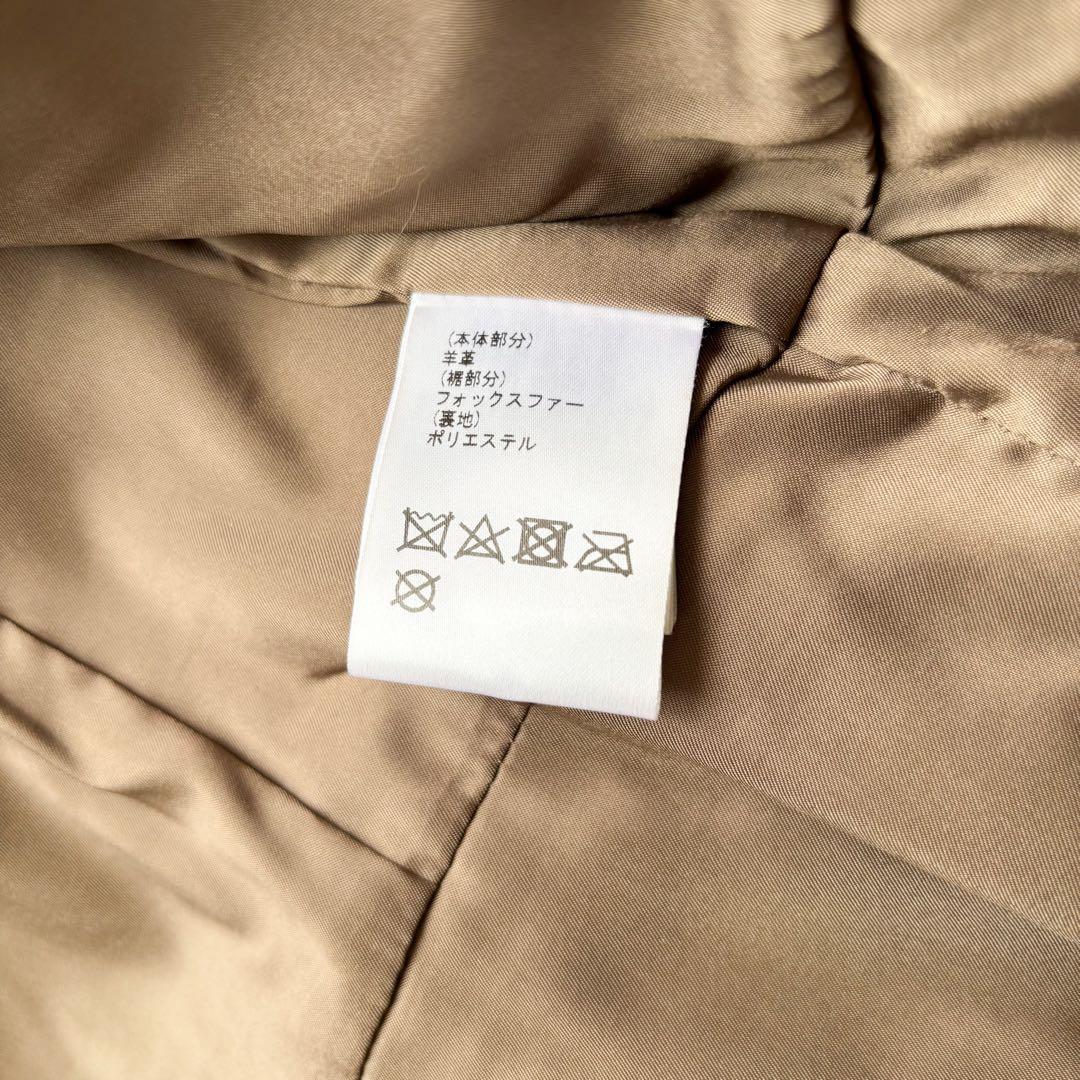 2way✨ダイアグラム　ライダースジャケット　フォックスファー　レザー　ブラウン