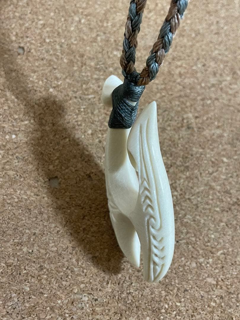 ボーンカービングネックレス(sw41)マッコウ値下げ