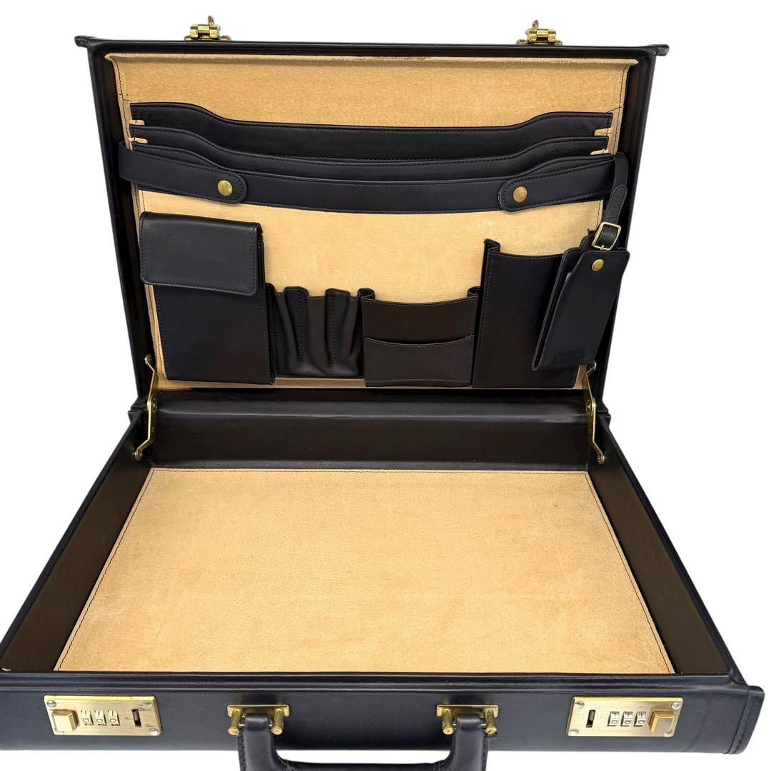 美品 OLD COACH アタッシュケース ダイヤルロック レザー ブラック