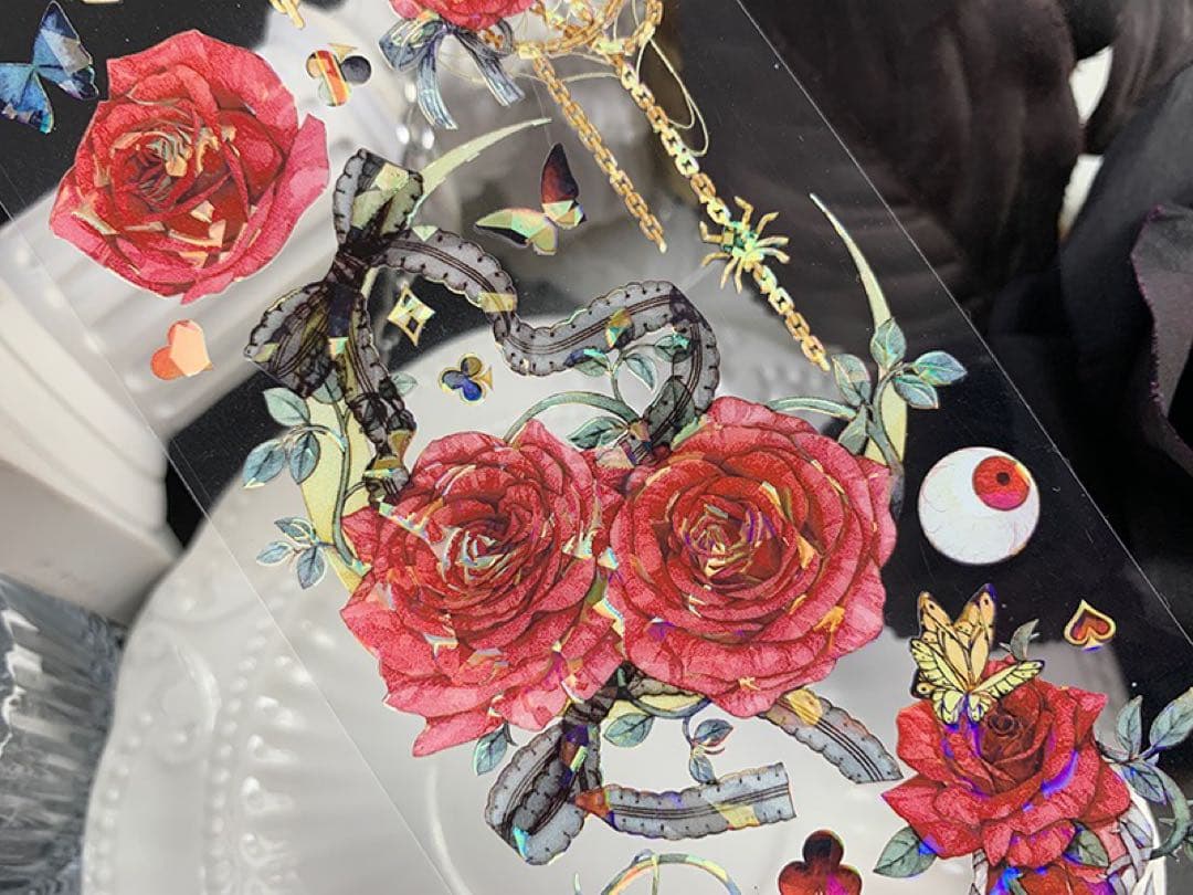 新七天《黯夜玫瑰》 PETテープ　海外マスキングテープ 【1183】