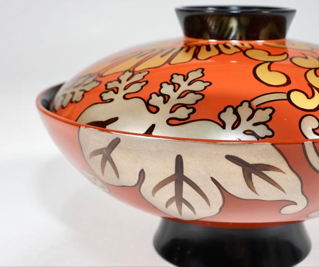 輪島塗 木製漆器 沈金 蓋椀 大吸物椀 汁椀 10客　直径17cm