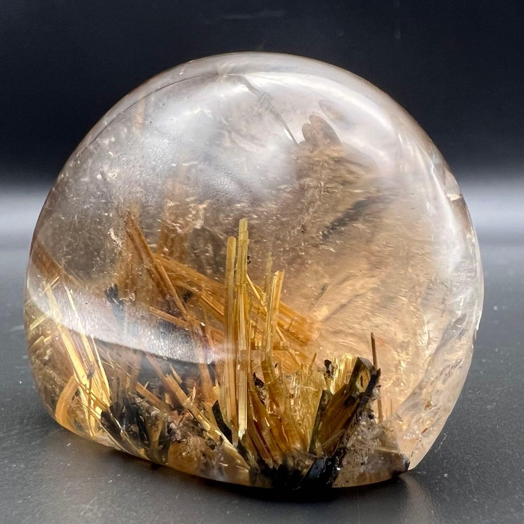 ☆価値ある逸品☆極上の透明度に煌めき抜群のルチル☆ゴールドタイチンルチル 原石