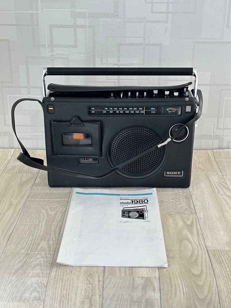 [動作品]SONY ラジカセCF-1980 ラジオ　レトロ　昭和名機