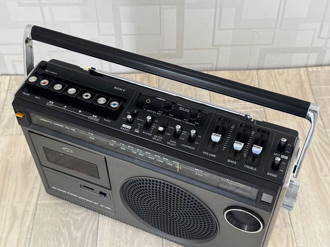 [動作品]SONY ラジカセCF-1980 ラジオ　レトロ　昭和名機