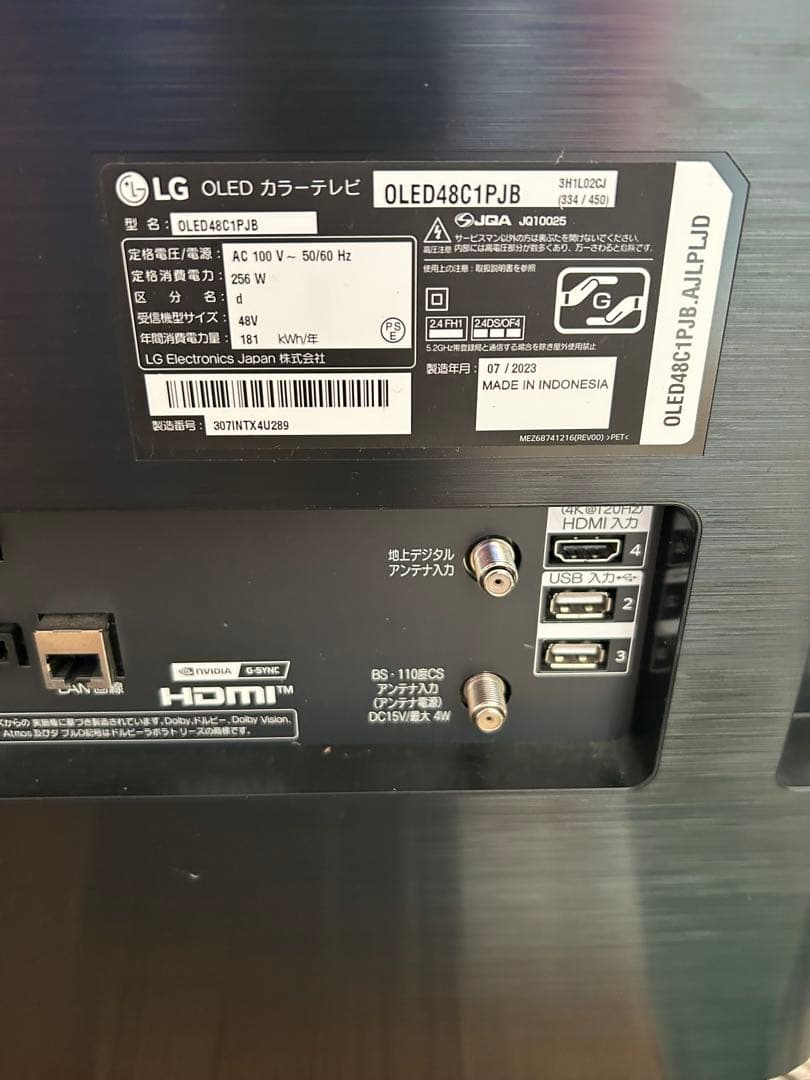 LG OLEDテレビ OLED48C1PJB ジャンク