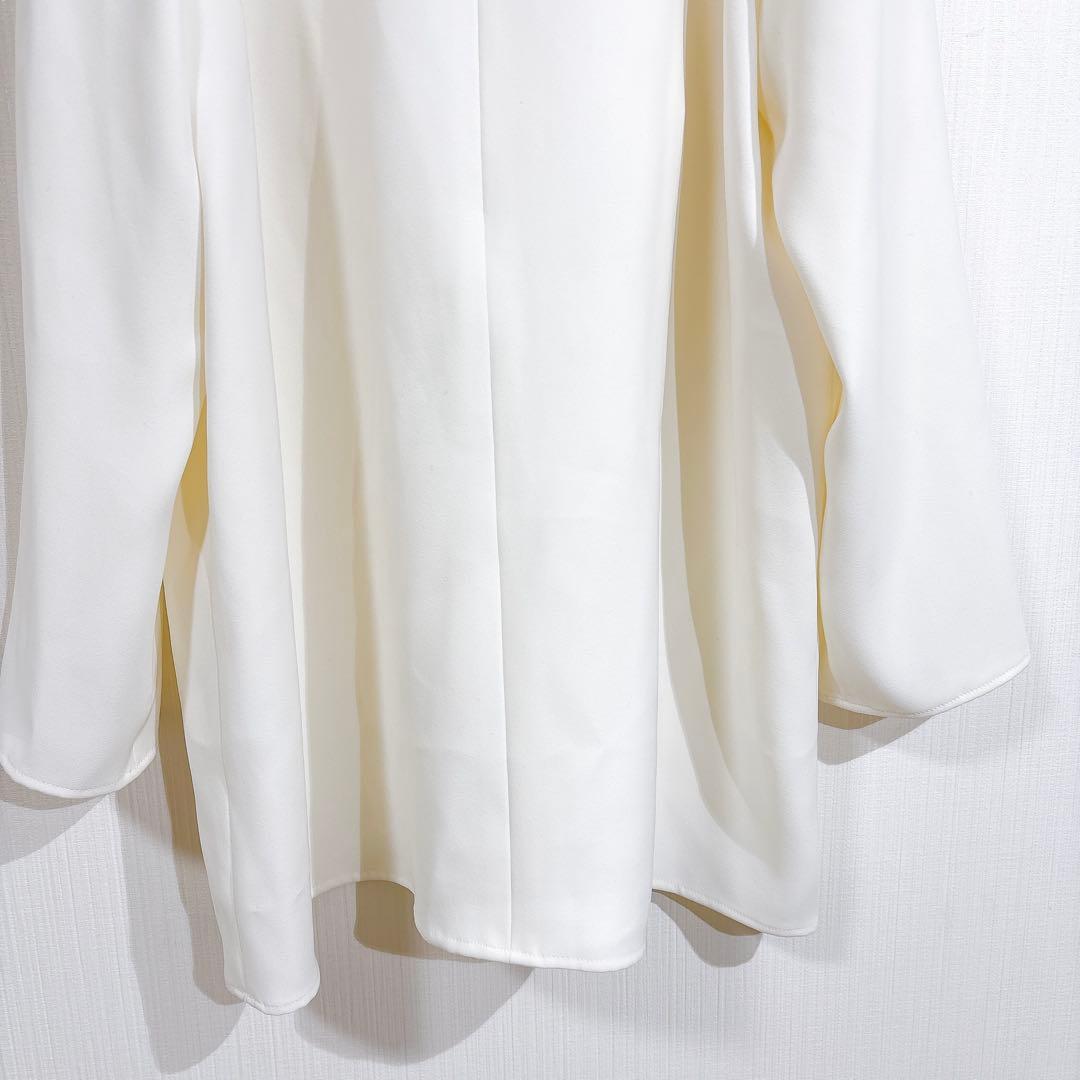 yokochan ヨーコチャン　ビッグリボン　ブラウス　フリル　シャツ　ホワイト