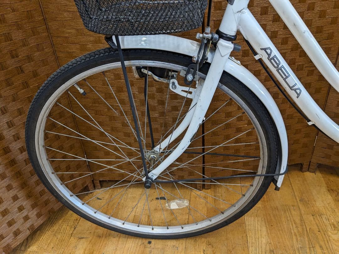 U040 普通自転車　26インチ　ホワイト　シンプルタイプ