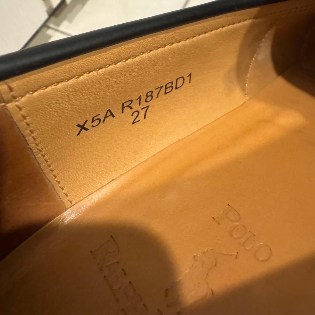 中古 POLO RALPH LAUREN 黒 レザー ローファー ラルフローレン