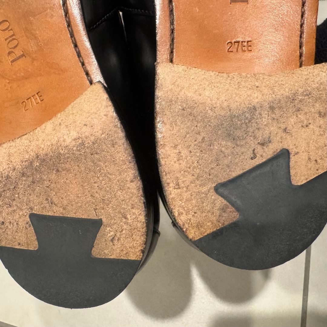 中古 POLO RALPH LAUREN 黒 レザー ローファー ラルフローレン