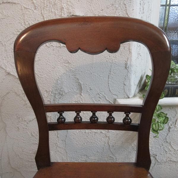 イギリス アンティーク 家具 ホールチェア 椅子 イス 木製 英国 4282e