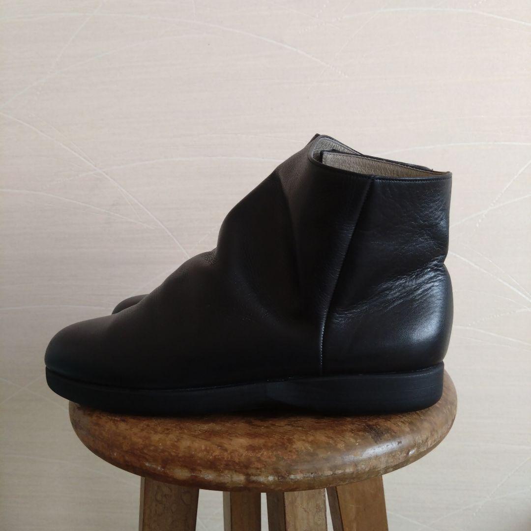 JURGEN LEHL ヨーガンレール　レザー　ショートブーツ　黒　23.5