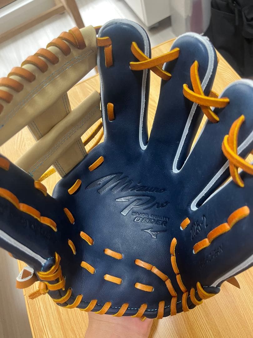 MizunoPro 硬式オーダーグローブ （坂本勇人モデル）Dブルー/ブロンド