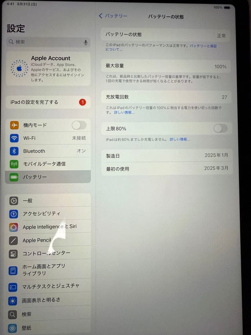 早い者勝ち iPad Air(M3)256GB 紫 WiFi+Cellular