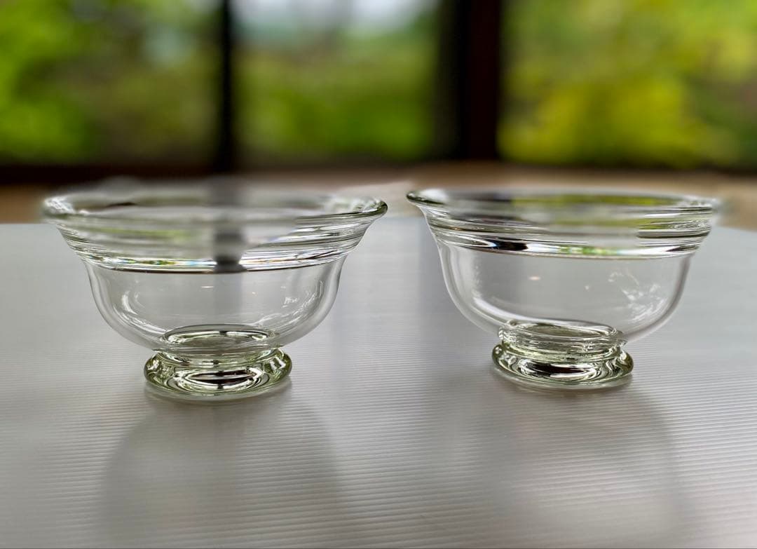 舩木倭帆 作　口返し透明鉢3客