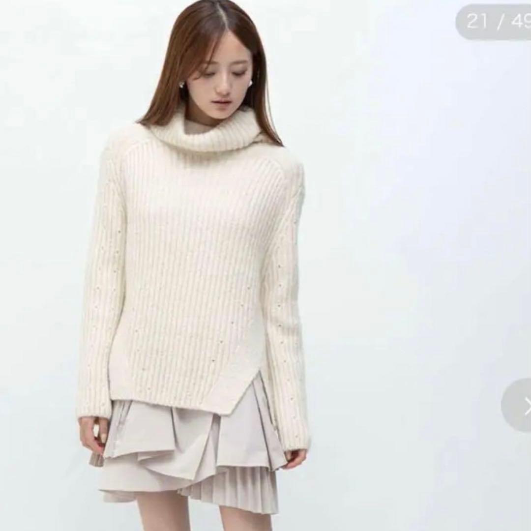 【今季最終値下げ】スナイデル　フリルコンビニットニットワンピース　石原さとみ