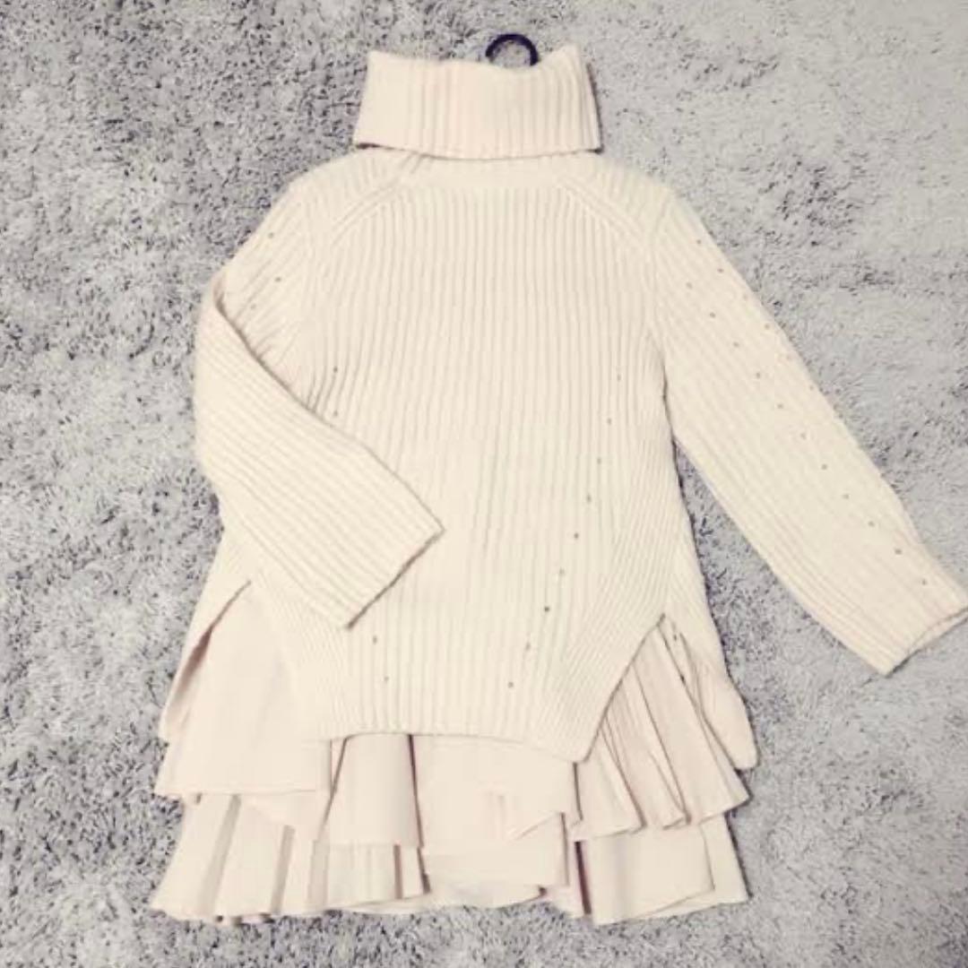 【今季最終値下げ】スナイデル　フリルコンビニットニットワンピース　石原さとみ