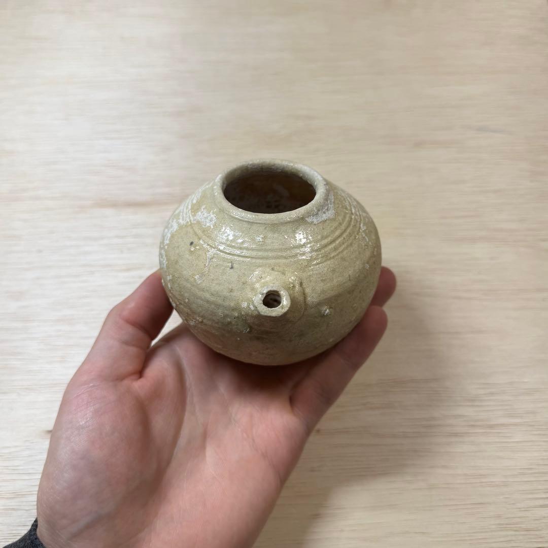 古瀬戸 灰釉 水滴 室町時代 発掘品 陶片 古美術 骨董 民藝 古美濃 古常滑