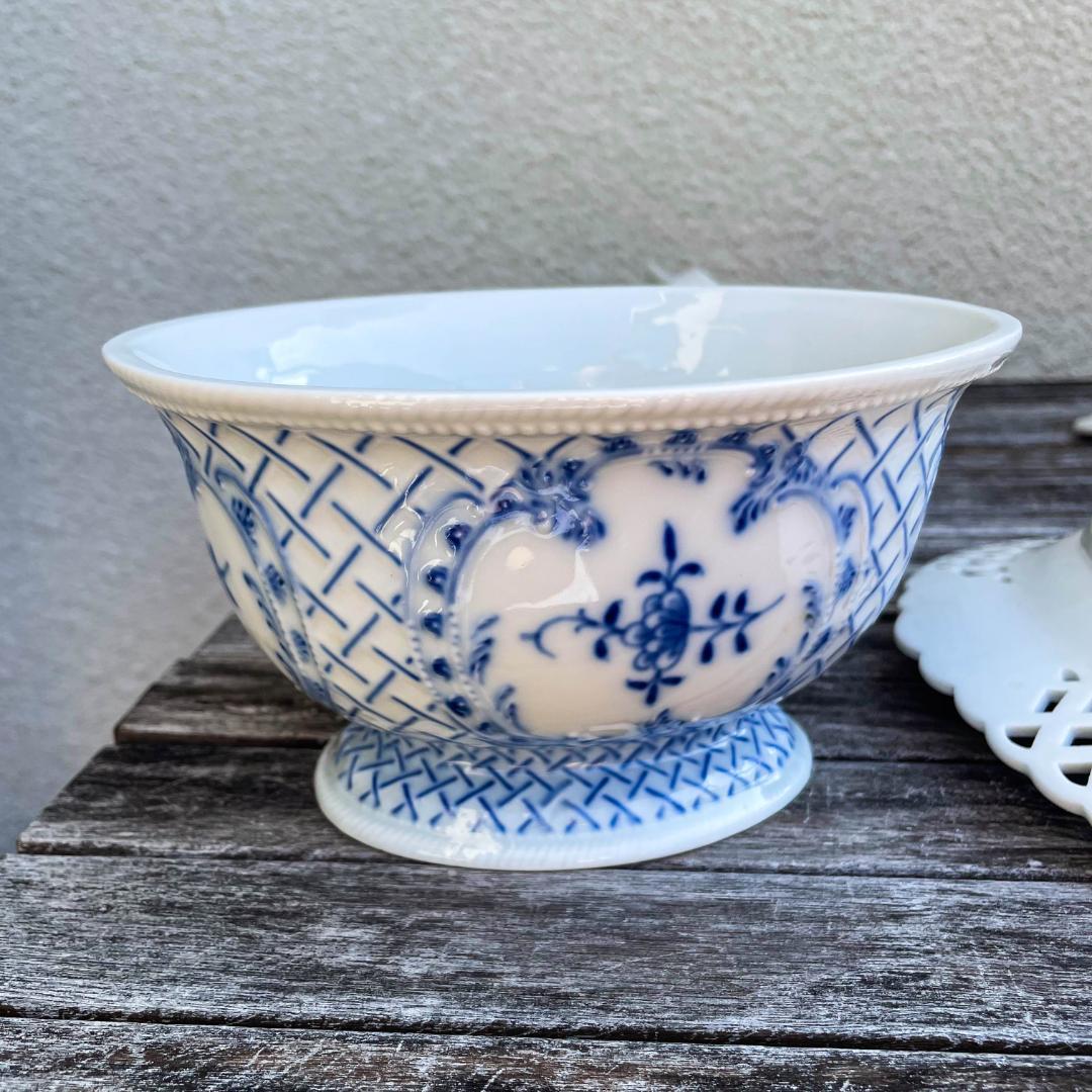 マイセン　スイーツボウル　蓋つき　レンゲ付き　ブルーオニオン