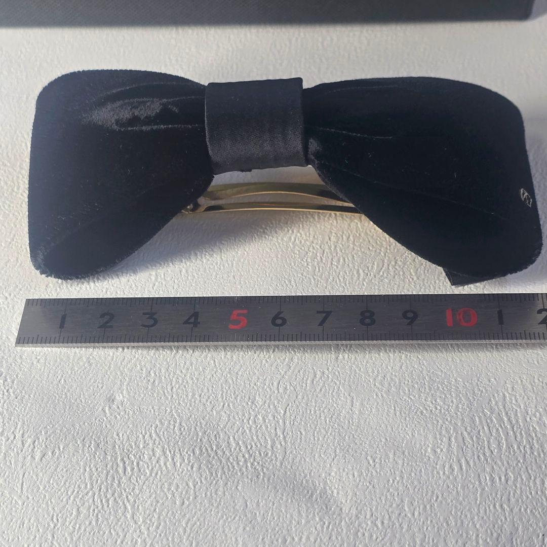 ALEXANDRE DE PARIS　かわいいリボンバレッタ　ブラック