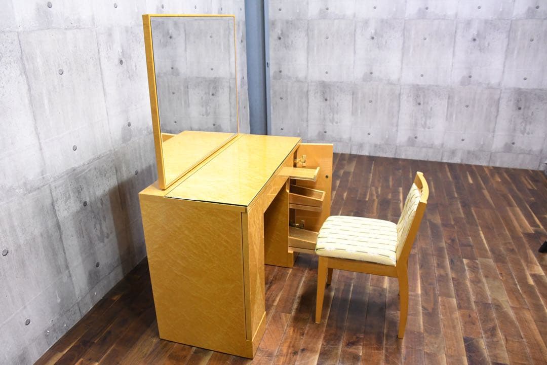 EBK25 IDC大塚家具 スプレンダー ドレッサー チェアセット バーズアイ