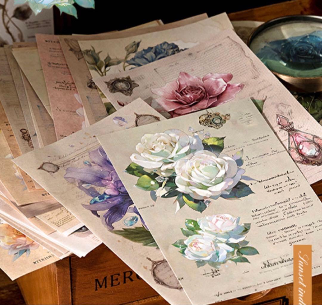 新品　幻想図鑑シリーズ　コラージュベース素材　6種　300枚