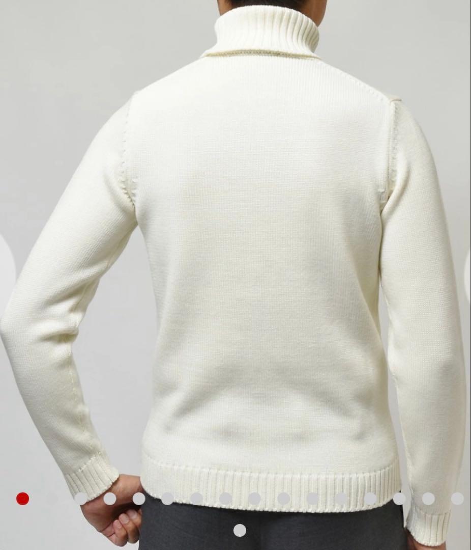 【新品未使用】ZANONE（ザノーネ）5ゲージウールソリッドタートルネックニット