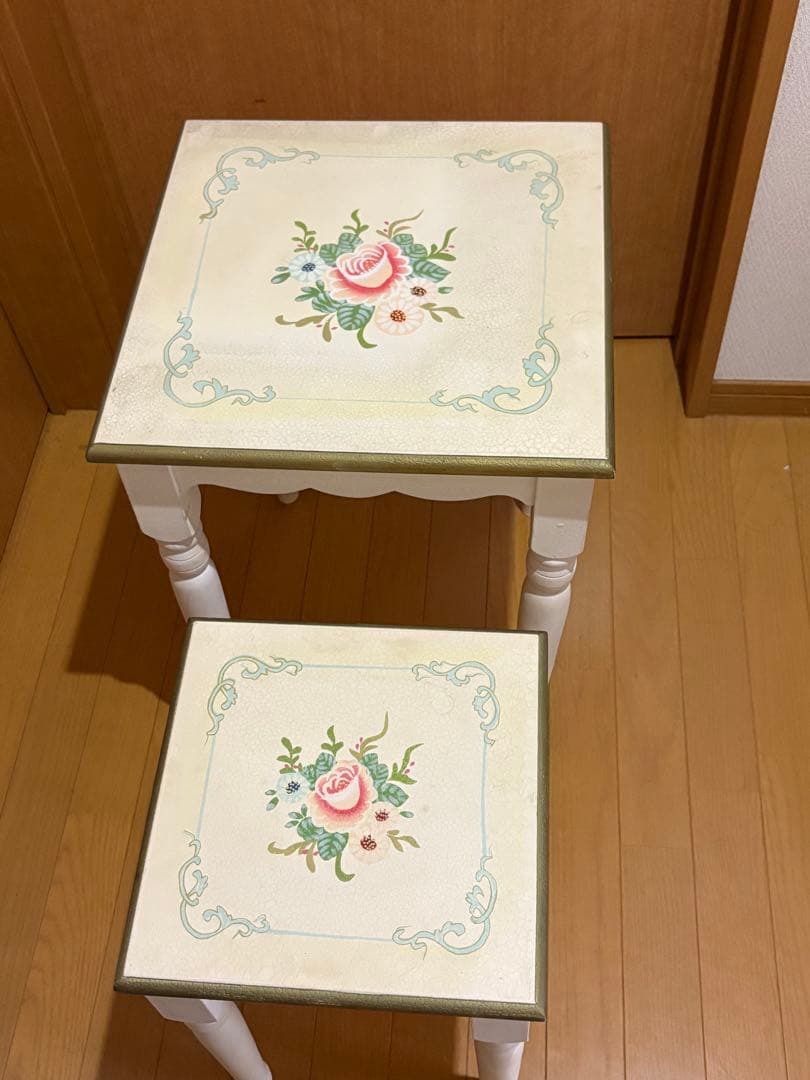 輸入家具　ミニテーブル椅子セット