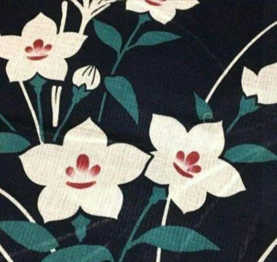 写真の帯+お任せとんぼ玉つき白帯じめつき◆高級変わり織り◆桔梗の古典上品浴衣