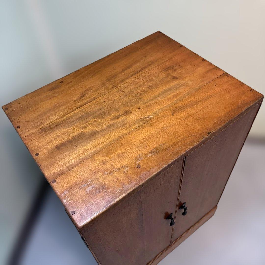 【最終値下げ】アンティーク　木製レコードラック｜ウッドラック　古家具　レコード