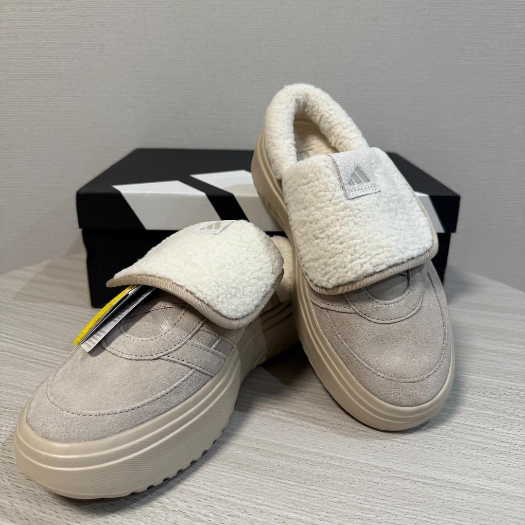 韓国限定 新作 ADIDAS GRANDCOURT MULE ベージュ 24.5