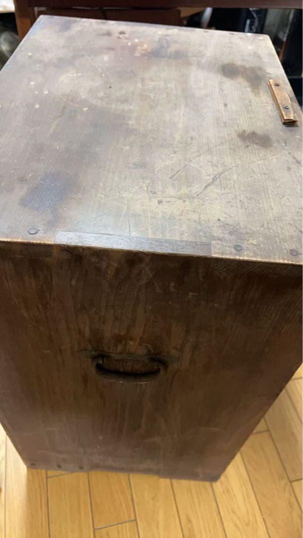 昭和レトロ 古道具 木製多段棚｜引き出し式・店舗什器向け