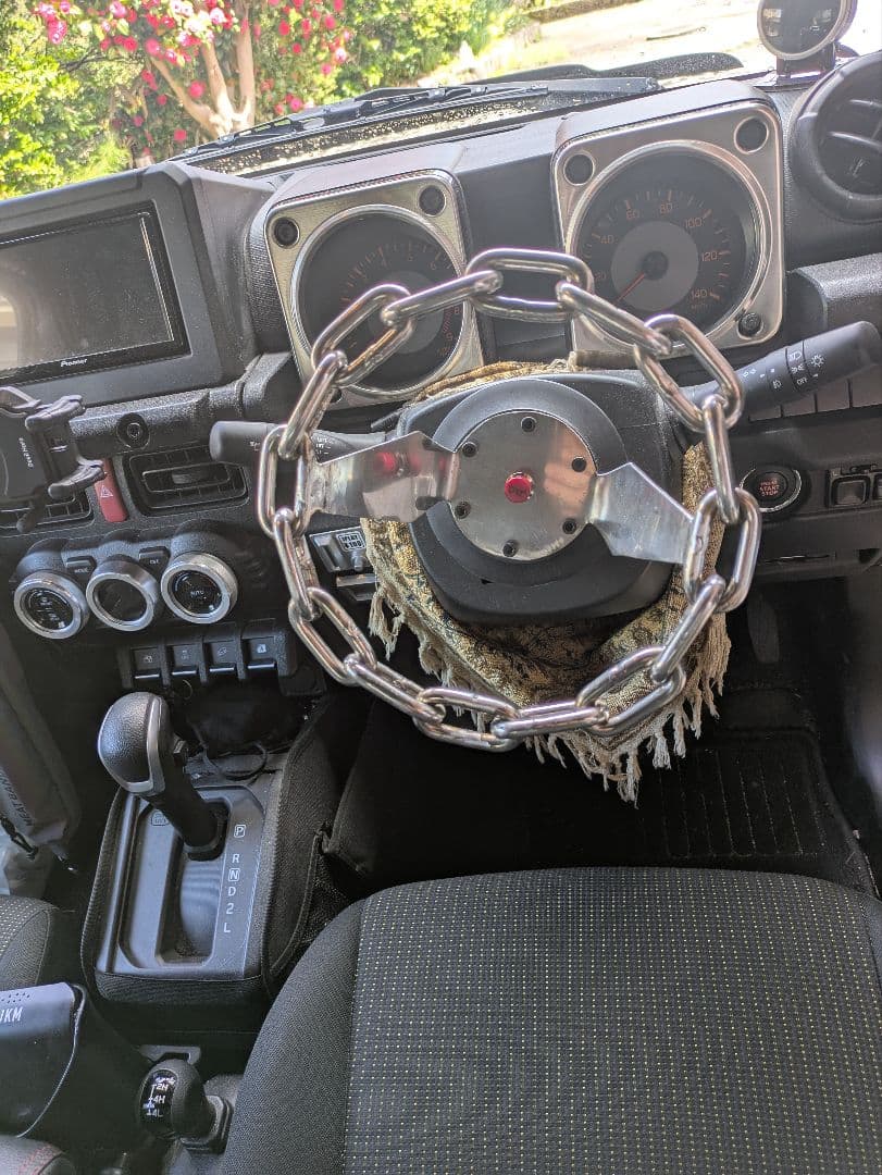 チェーンステアリング8インチステンレス　ローライダー　マッドマックス　モモステ