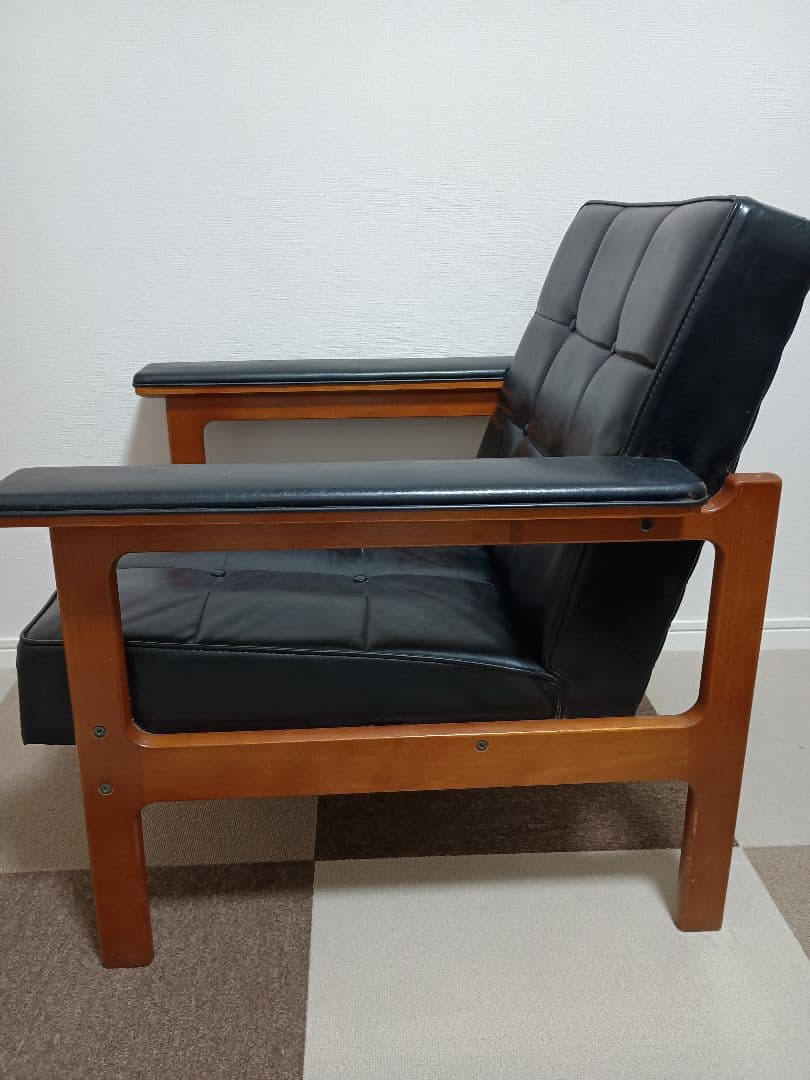 カリモク60 kチェア ワイドアーム　レザーkarimoku 60 ヴィンテージ