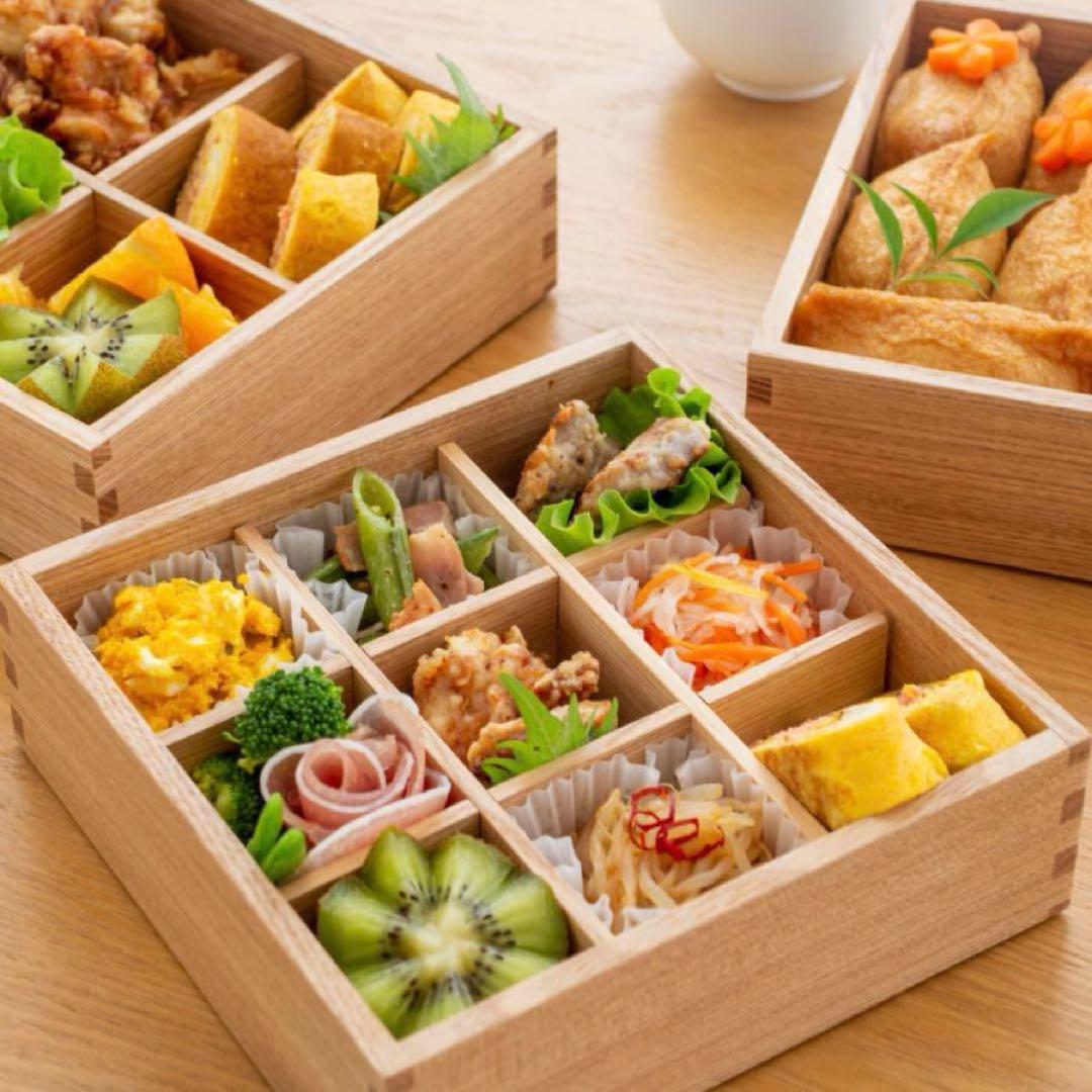 極美品　松屋漆器店　三段重箱　ナチュラル