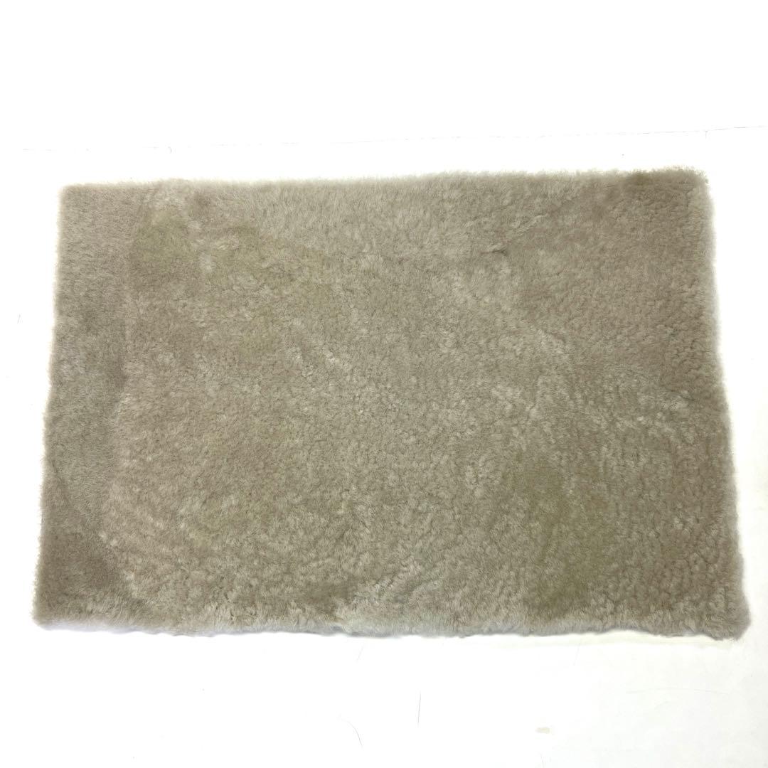 ムートン　ファー　カーミットチェア　毛皮敷物　マット　座布団　キャンプ　2枚組