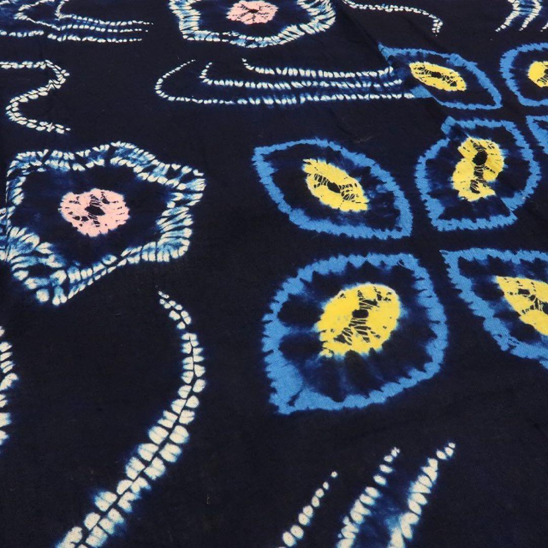 美品 有松鳴海絞り トールサイズ 高級浴衣 着物 A3148