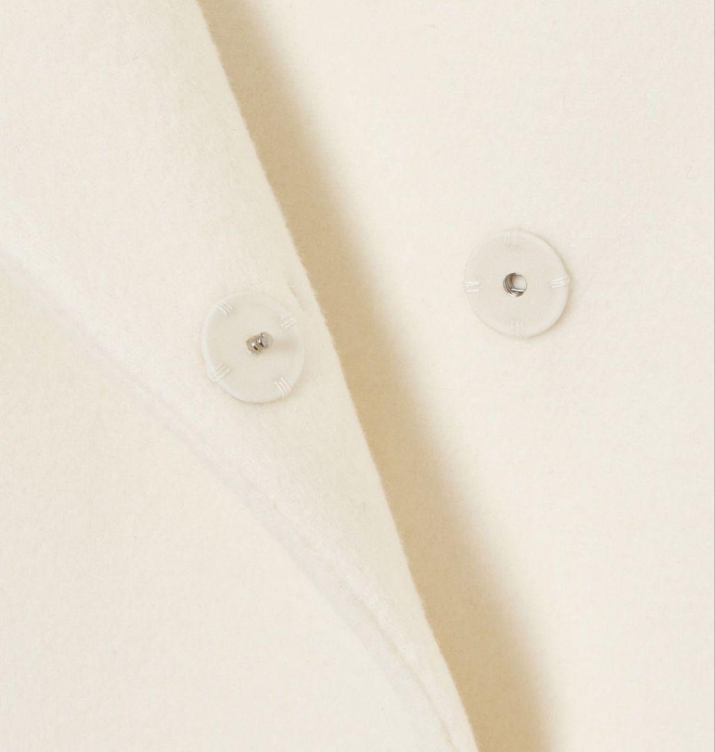 ANAYI ウールビーバーショートコート 36　ホワイト