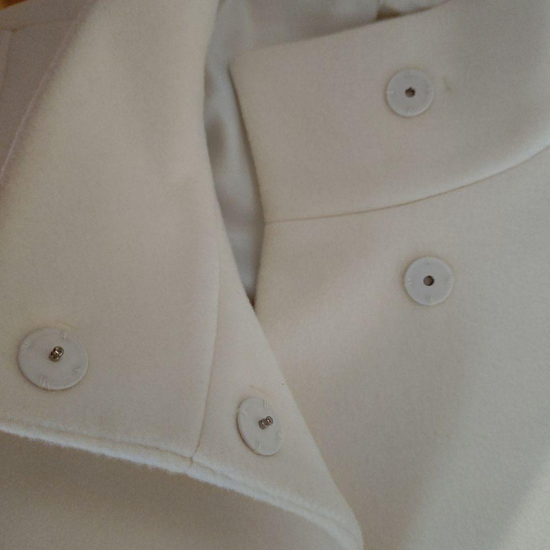 ANAYI ウールビーバーショートコート 36　ホワイト