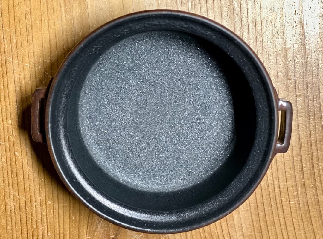 再値下げ　新品　萬古焼　７号土鍋土鍋　セラミック加工　ブラウン　IH直火OK