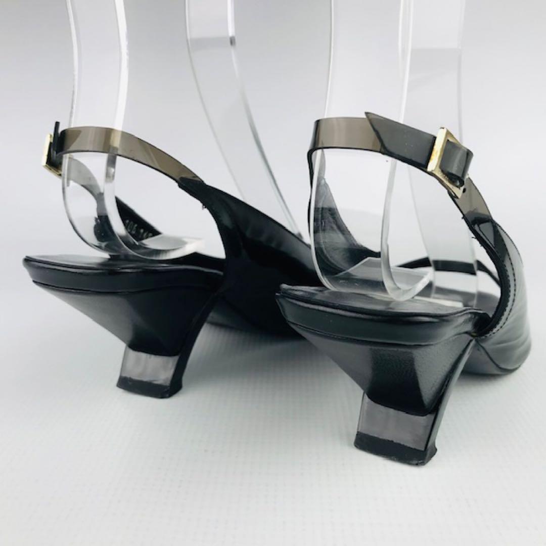 美品★GUCCI★レザー 変形ヒール パックストラップサンダル(35C)