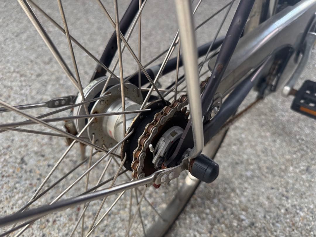 引取限定 パナソニック 電動アシスト自転車 シティタイプ ブラウン 前カゴ付き