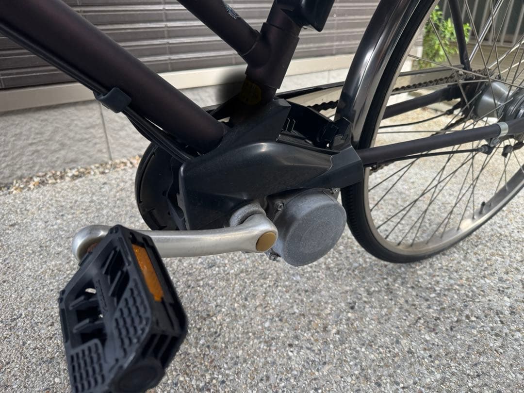 引取限定 パナソニック 電動アシスト自転車 シティタイプ ブラウン 前カゴ付き