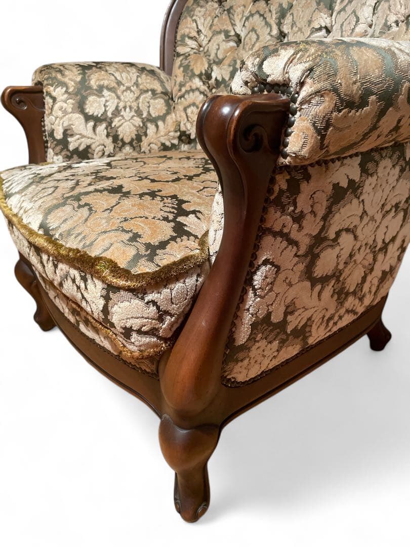 1/2 カリモク 金華山 ネコ脚 karimoku 金華山 ソファー 1人がけ