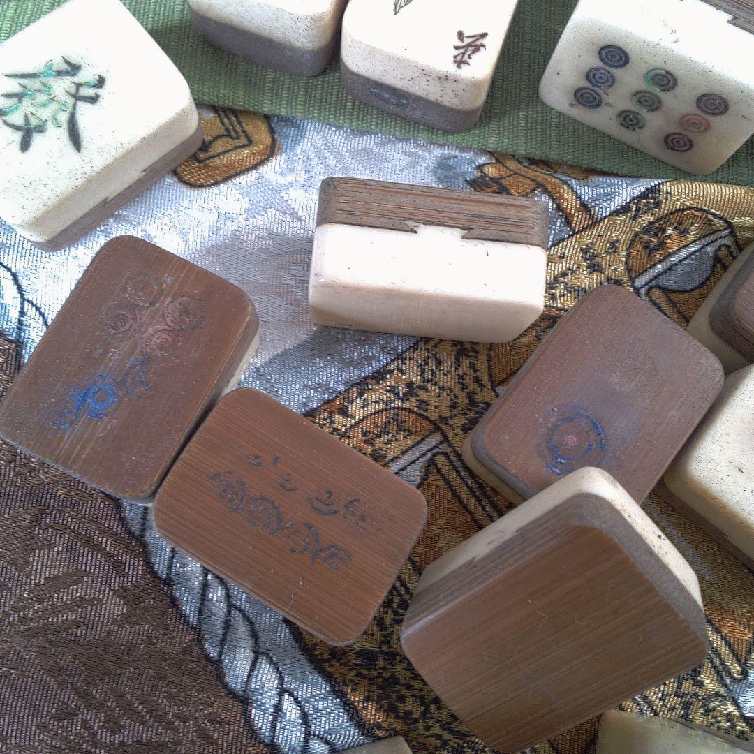 専用です。 木製麻雀牌セット 収納ボックス付き 蓋無し 汚れ