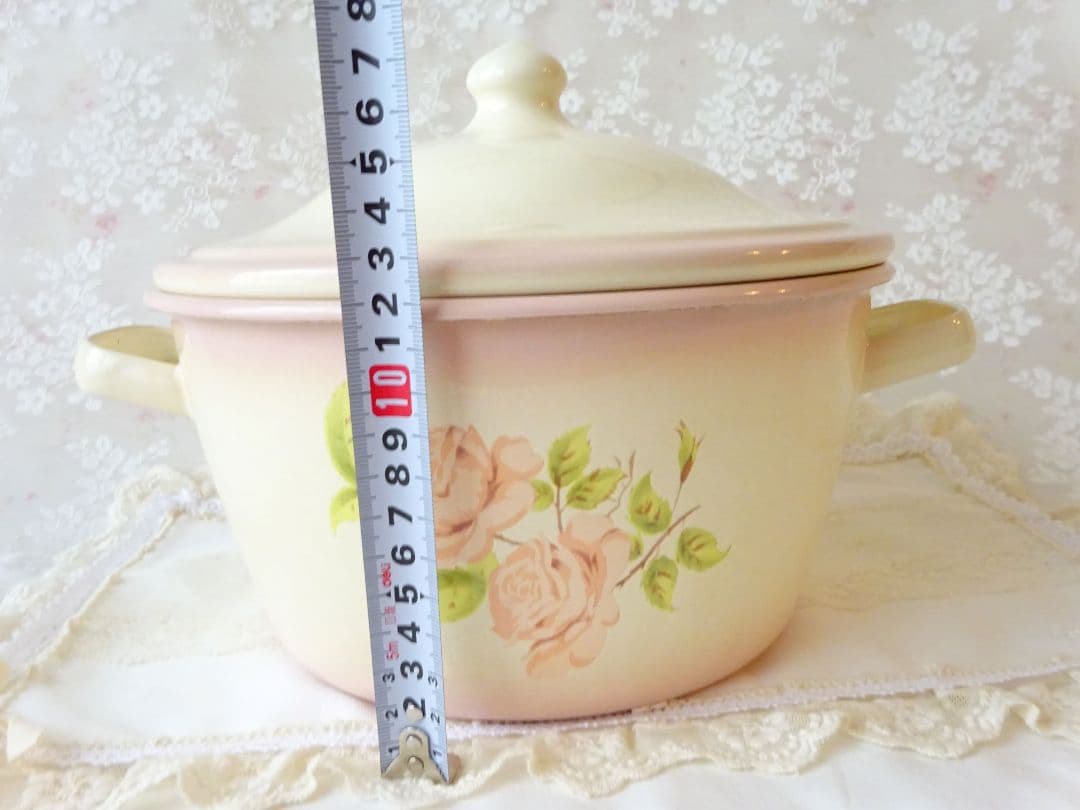 イマン　ダイアナローズ　アンティークキャセロール　マニーローズ